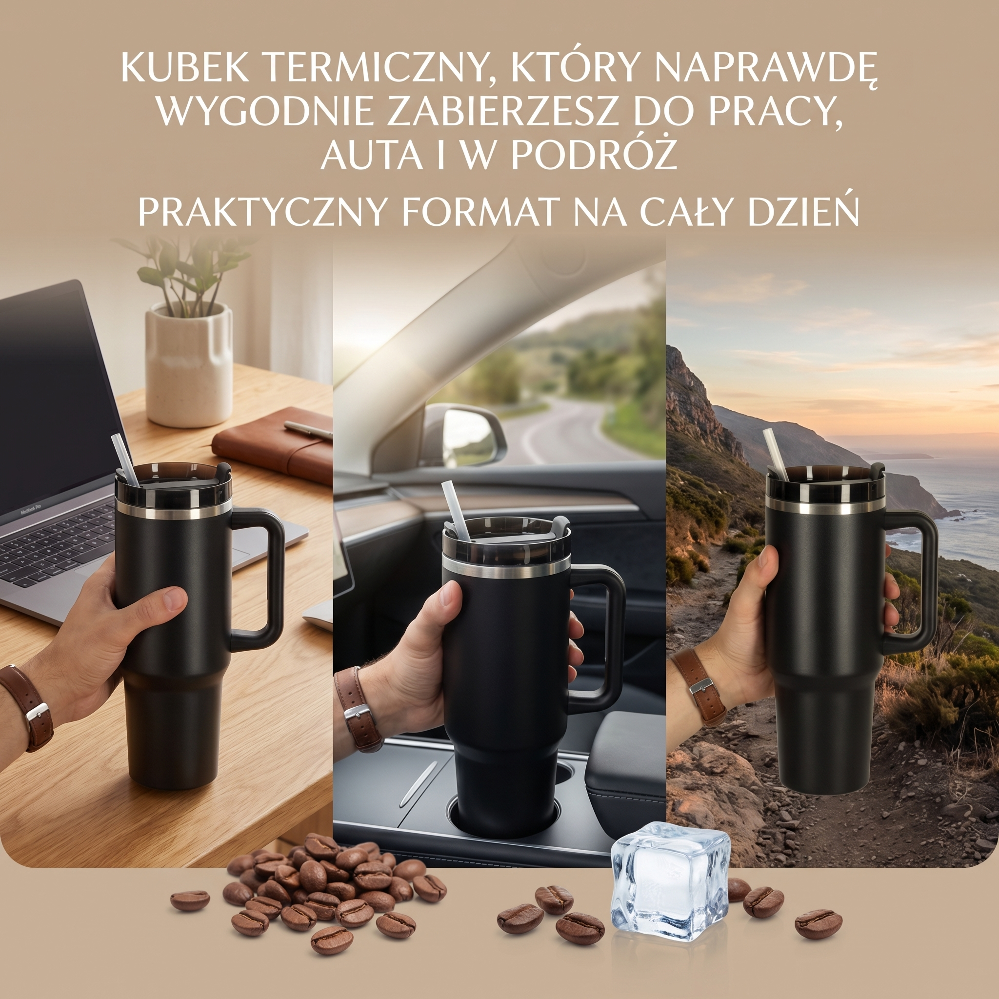 Kubek termiczny Travivo do pracy i podróży